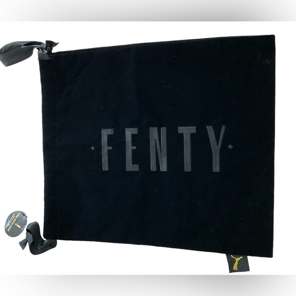 NWT Puma FENTY Black Velvet Dust Bag Storage Ribbon Drawstring Rihanna 15.5X13.5 - Picture 1 of 2